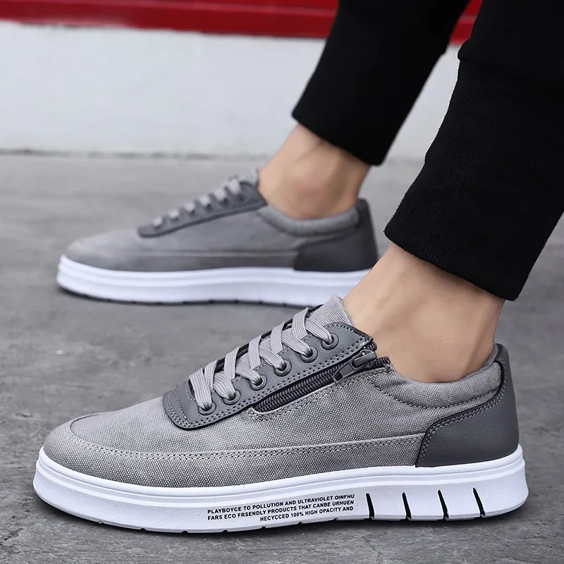 

2019 new men's shoes summer Korean canvas shoes low heel casual shoes sneakers