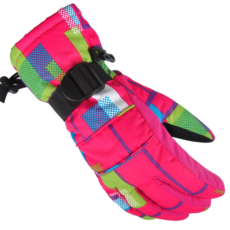 Профессиональные лыжные перчатки теплые зимние водонепроницаемые зимние перчатки детские мужские и женские перчатки для сноуборда HXST52 - Цвет: 3
