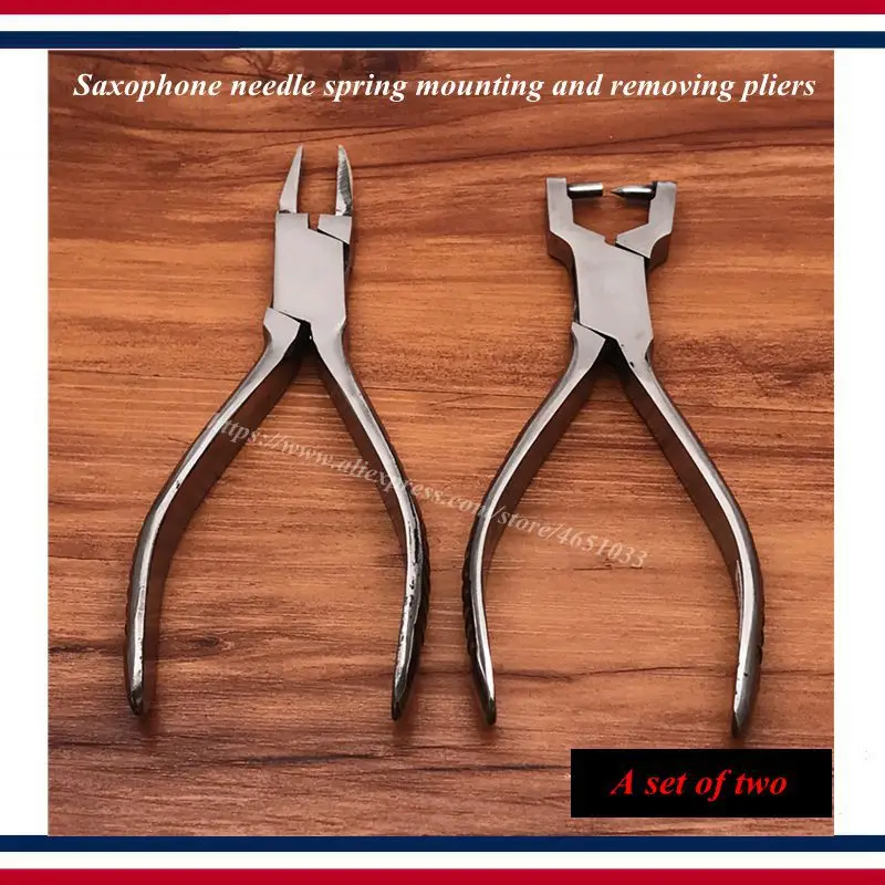 

Wind instrument repair tool - Saxophone repair tools - Saxophone needle spring mounting and removing pliers