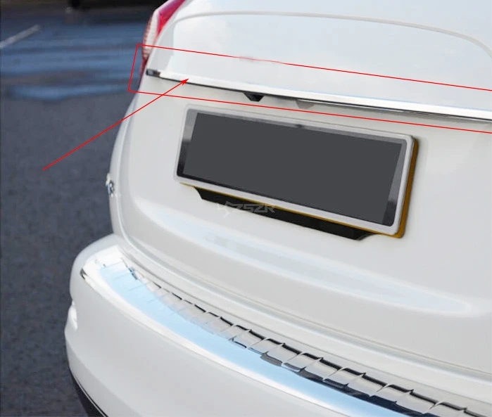 

Accessories Fit For Nissan Juke Chrome Rear Boot Door Trunk Lid Cover Trim Tailgate Garnish Molding Z2AAL057