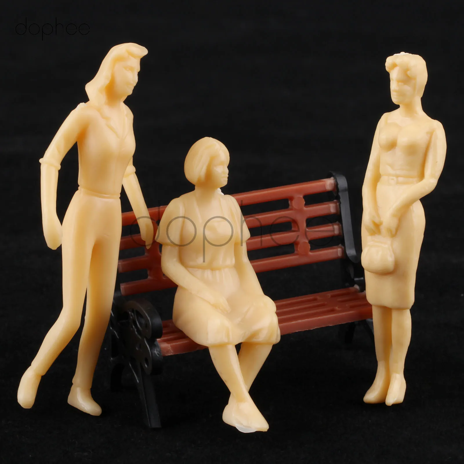 Dophee 20 шт миниатюрная цветная модель фигуры людей архитектурные весы HO 1:30 1:42 1:50 ABS пластик 65 мм 40 мм 36 мм
