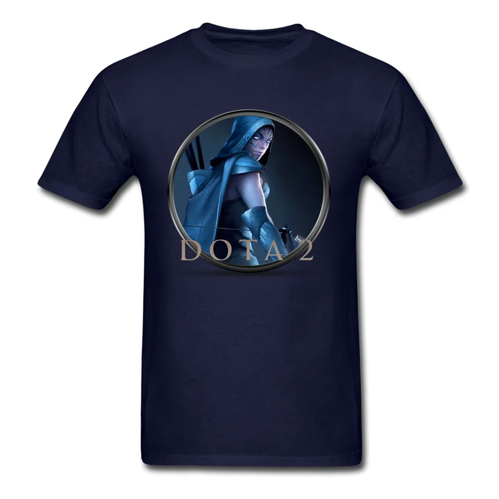 Fashion Dota 2-2 Printed On Top T-shirts O Neck 100% Cotton Man Tops T Shirt Short Sleeve Lovers Day Printed On Tshirts Dota 2-2 navy