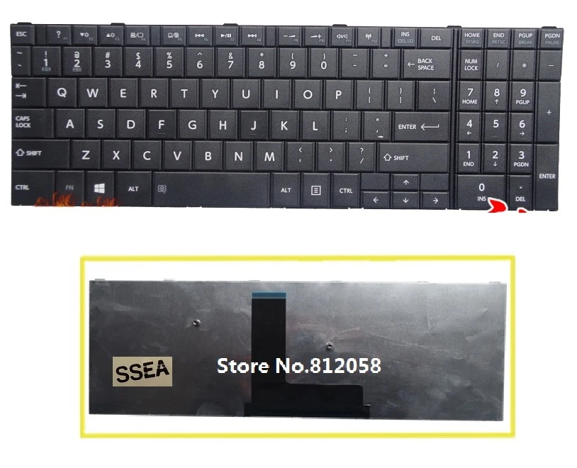 For TOSHIBA C50-B C50D-B C55-B C55D-B C50A-B UK Replace laptop keyboard Black New For TOSHIBA C50-B C50D-B C55-B C55D-B C50A-B UK Replace laptop keyboard Black New