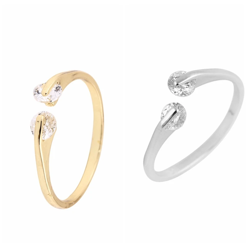 

Classic Crystal Rings for women Adustable Copper Zircon Ring jewelry anillos alibaba-express wedding rings anel feminino