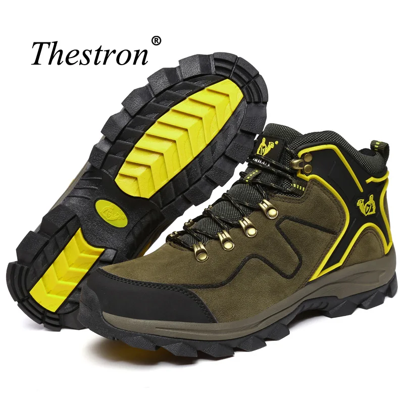 

Thestron Couples Fur Hiking Boots Large Size 36-47 Mens Mountain Sneakers Women Winter Outdoor Boots Gray Brown Trekking Sneaker