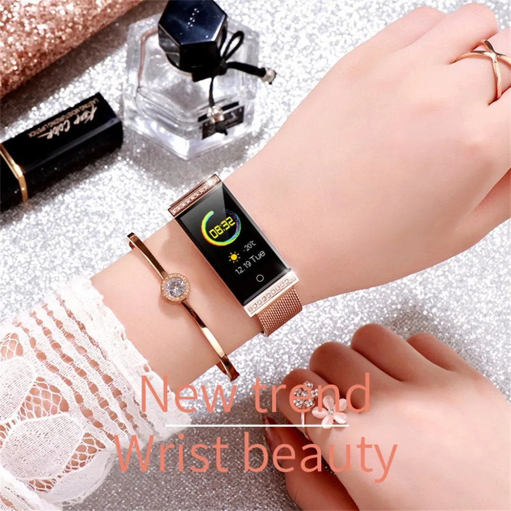 

2019 New Arrival Men Women IP68 Waterproof Smart Bracelet Tracker Heart Rate Monitor Sleep Monitoring Sport Fitness SmartBand #A