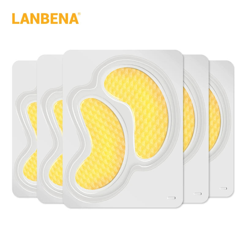 LANBENA 10 шт./5 пара 24 К золото Коллаген маска для глаз устранения темных кругов патчи