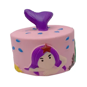 

Cute Cartoon Exquisite Squishies Mermaid Cake Decompression Vent Simulation Doll Antistress gadgets for Kids Children 5.14