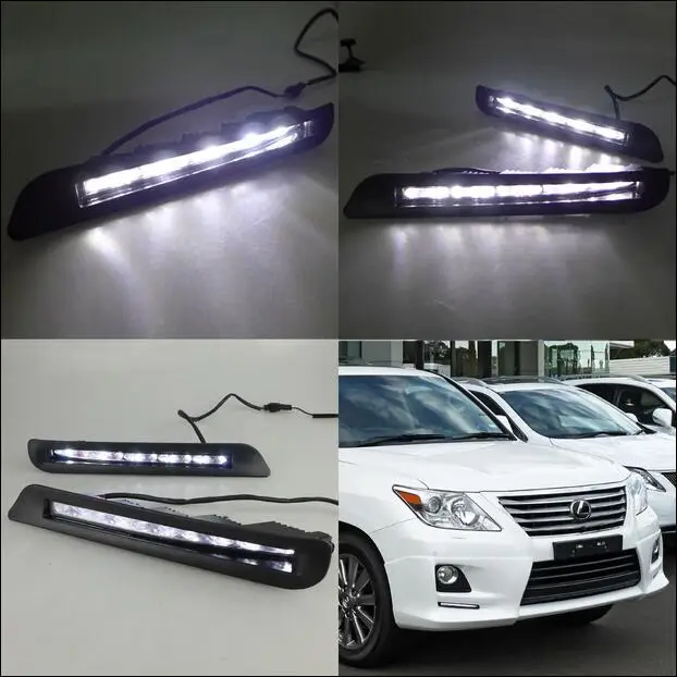 

Hireno Super-bright LED Daytime Running Light for Lexus LX570 LX460 2012 2013 Car LED DRL fog lamp 2PCS