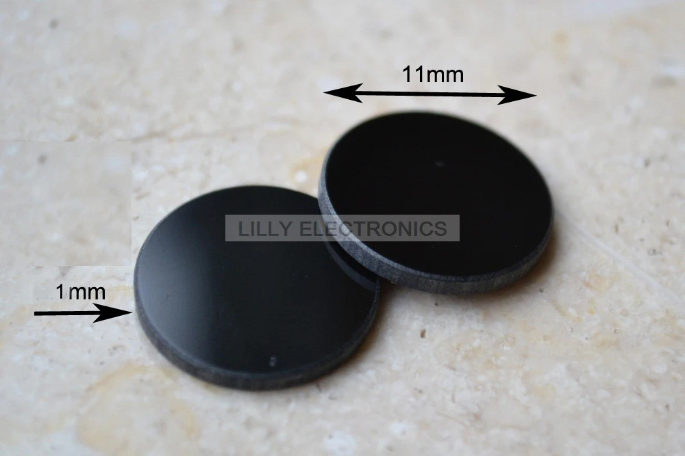 

Q-BAIHE 2 pieces 400-750nm Filter Lens Allowing for IR Laser Only For thickness 1mm diameter 11mm