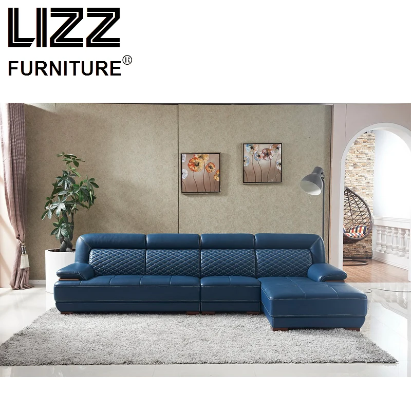 

Luxury Furniture Set Genuine Leather Sofas For Living Room Modern Sofa Loveseat Chair Chesterfield LZ8002
