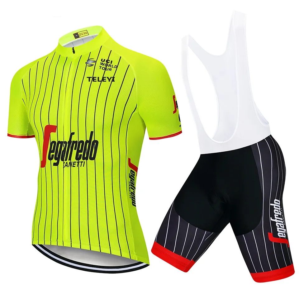 

2019 uci Cycling Clothing Bike jersey Quick Dry Mens Bicycle clothing summer Trekking team Cycling Jersey gel bike shorts set