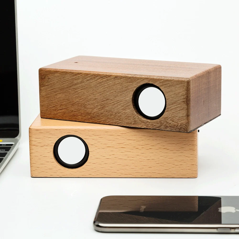 

Solid wood innovative outdoor home activities portable portable phone sensor heavy subwoofer mini stereo