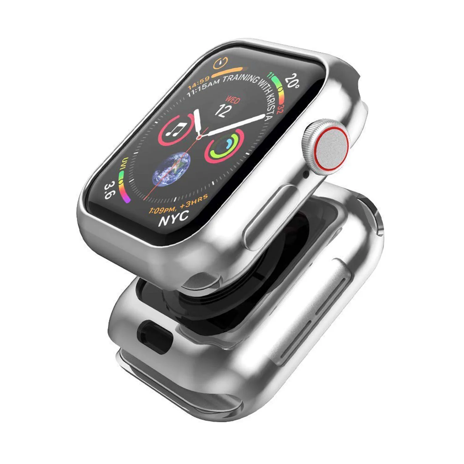 Тонкий чехол на 360 градусов для Apple Watch 4, 44 мм, 40 мм, чехол из мягкого прозрачного ТПУ для защиты экрана iWatch 4 серии, защитный чехол