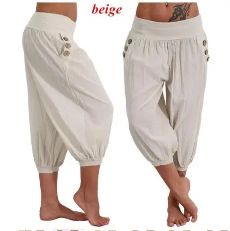 Womens Palazzo Harem 3/4 Pants leggings Baggy Aladdin Boho Hippy Trousers 8 - 22 Womens Palazzo Harem 3/4 Pants leggings Baggy Aladdin Boho Hippy Trousers 8 - 22