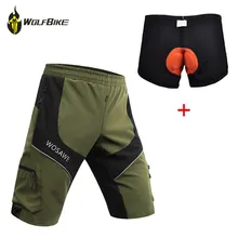 WOSAWE Men's Cycling Shorts MTB Downhill Outdoor Sport Shorts with Padded Gel 3D Underwear Bike Bicycle summer shorts