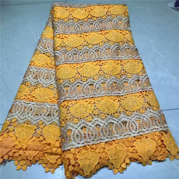 

French Lace Fabric 2019 Latest Nigeria Cord Lace Fabric High Quality African Tulle Lace Fabric For Wedding Party Dress