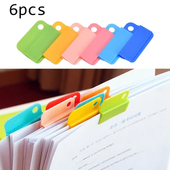 

Colourful Decorative Writing Photo Paper Clips Office Accessories School Supplies Stationery For Student Kids Children 6pcs