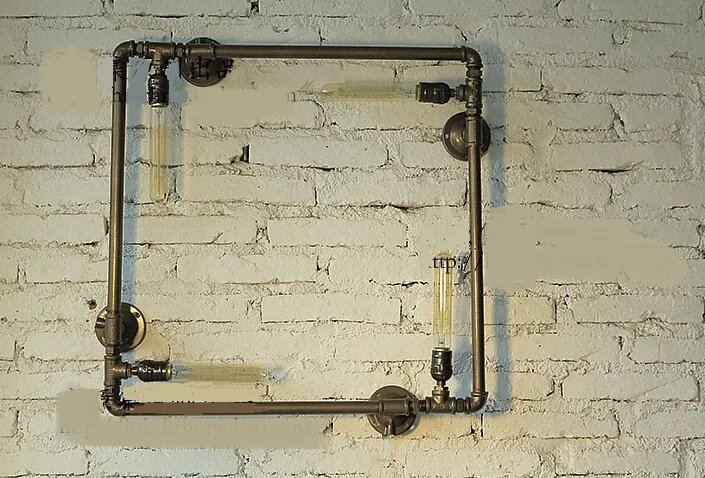 

Water pipes light source set produced 73 pipe industry loft retro coffee bar Home Furnishing creative decorative wall lamp SG34