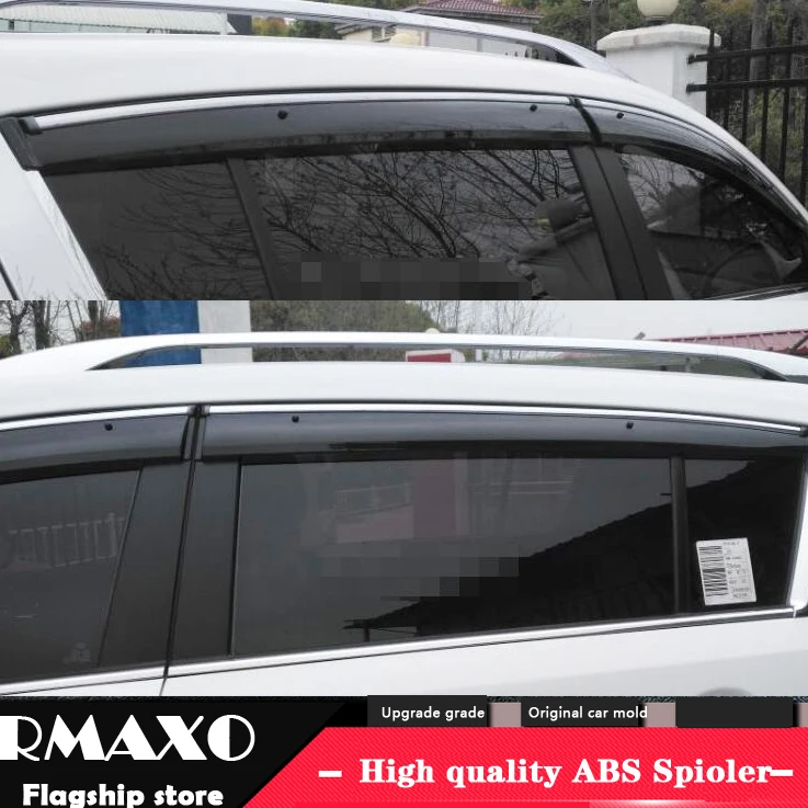 Side Window Deflectors For K ia SPORTAGE R 2011-2017 4PCS Car Window Visor Sun Rain Smoke Vent Shade Tape-On Outside Visors