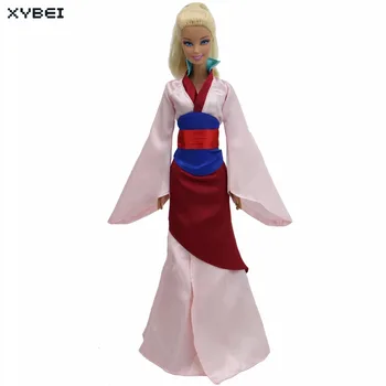 

Handmade Pink Outfit Fairy Tale Princess Dress Wedding Party Gown Lace Skirt Clothes for Barbie FR Kurhn Doll Accessories