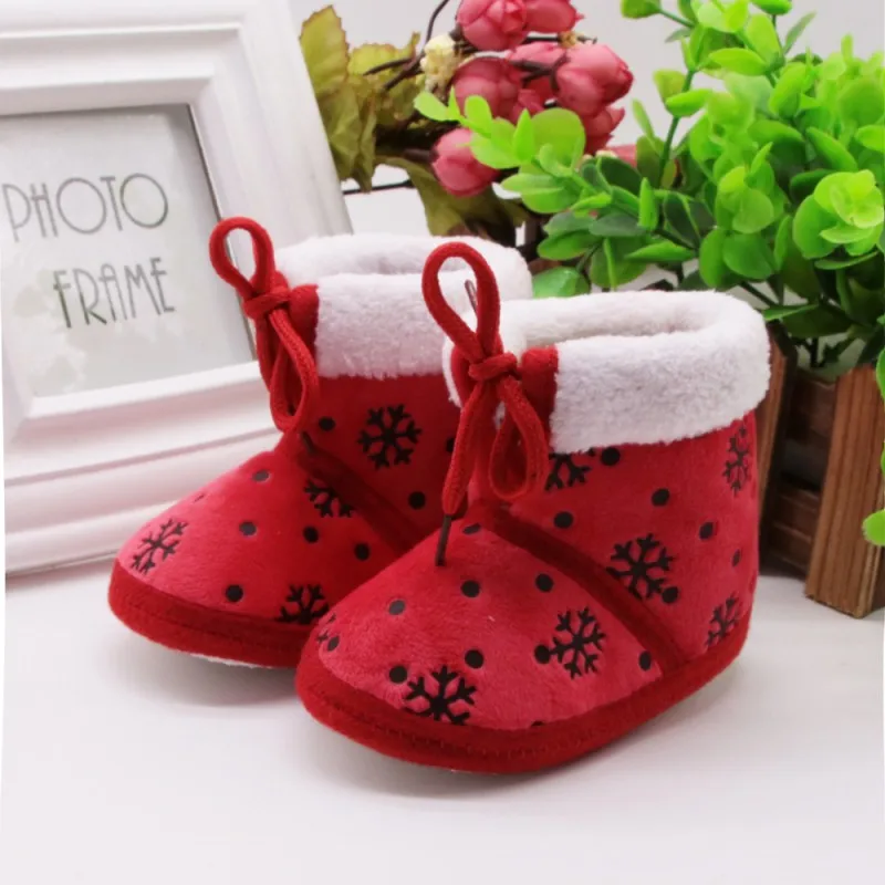 

2018 Hot Baby Girl Shoes Children Infant Boys Girls Winter Autumn Thick Warm Boots Fashion ice Flower kids Shoes S2