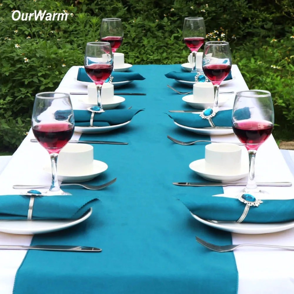 

OurWarm 1pc Pintuck Table Runner for Wedding Party Supplies Multiple Colour Home Hotel Decoration 30 x 275cm