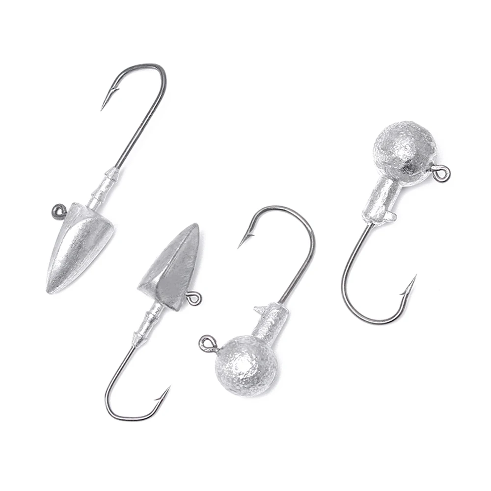 2PC Multicolor Carbon Steel Lead Head Fishing Lure Hooks Jigging Bait Tackle Fish Tools Accessories 3.5/5/7/10/14g