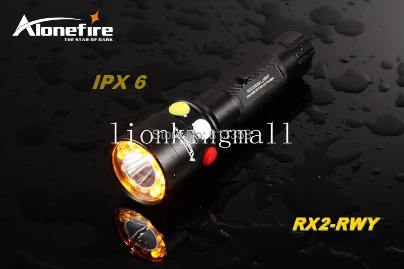 AloneFire RX2-RWY CREE XP-E Q5 светодиодный красный белый желтый свет Многофункциональный сигнальная лампа фонарик