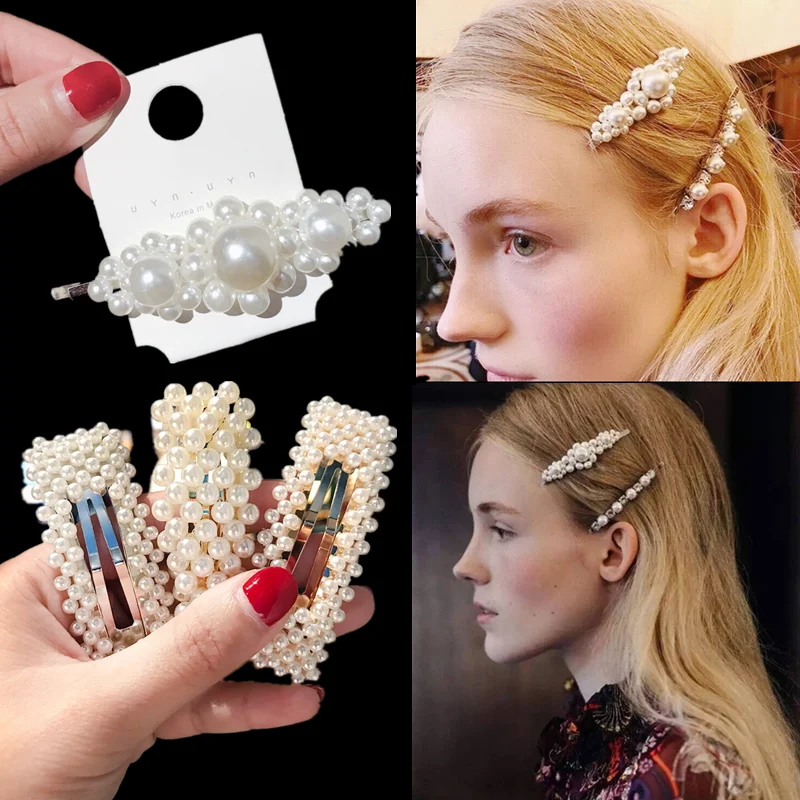 Fashion Pearl Metal Hair Clip For Women Elegant Design Hairpin Hair Styling Accessories Water Drop Beauty Styling Tools Fashion Pearl Metal Hair Clip For Women Elegant Design Hairpin Hair Styling Accessories Water Drop Beauty Styling Tools