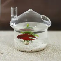Mushroom-shaped Hanging Glass Planter Vase Rumble Fish Tank Terrarium Container Home Garden Decor 2
