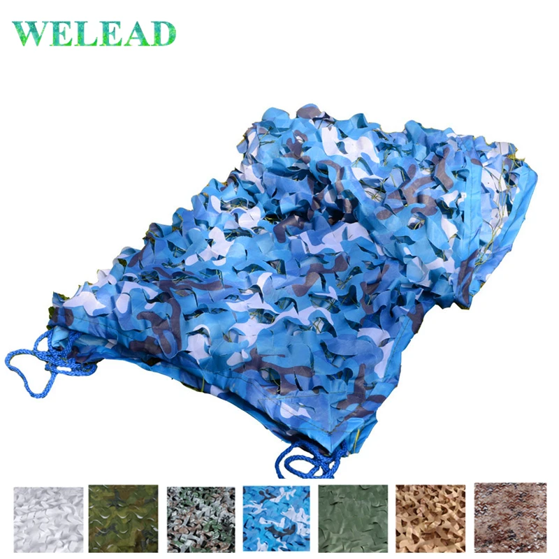 

WELEAD 18 Colors 1.5x9 Reinforced Camouflage Net Mesh Bird Hunting Military Army Hide Garden Photo Shade Outdoor Awnings Pergola