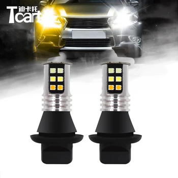 

Tcart Car LED DRL Driving Daytime Running Lights Turn Signal Lamps PY21W 1156 For Nissan sentra b17 2012 2013 2018 Accessories