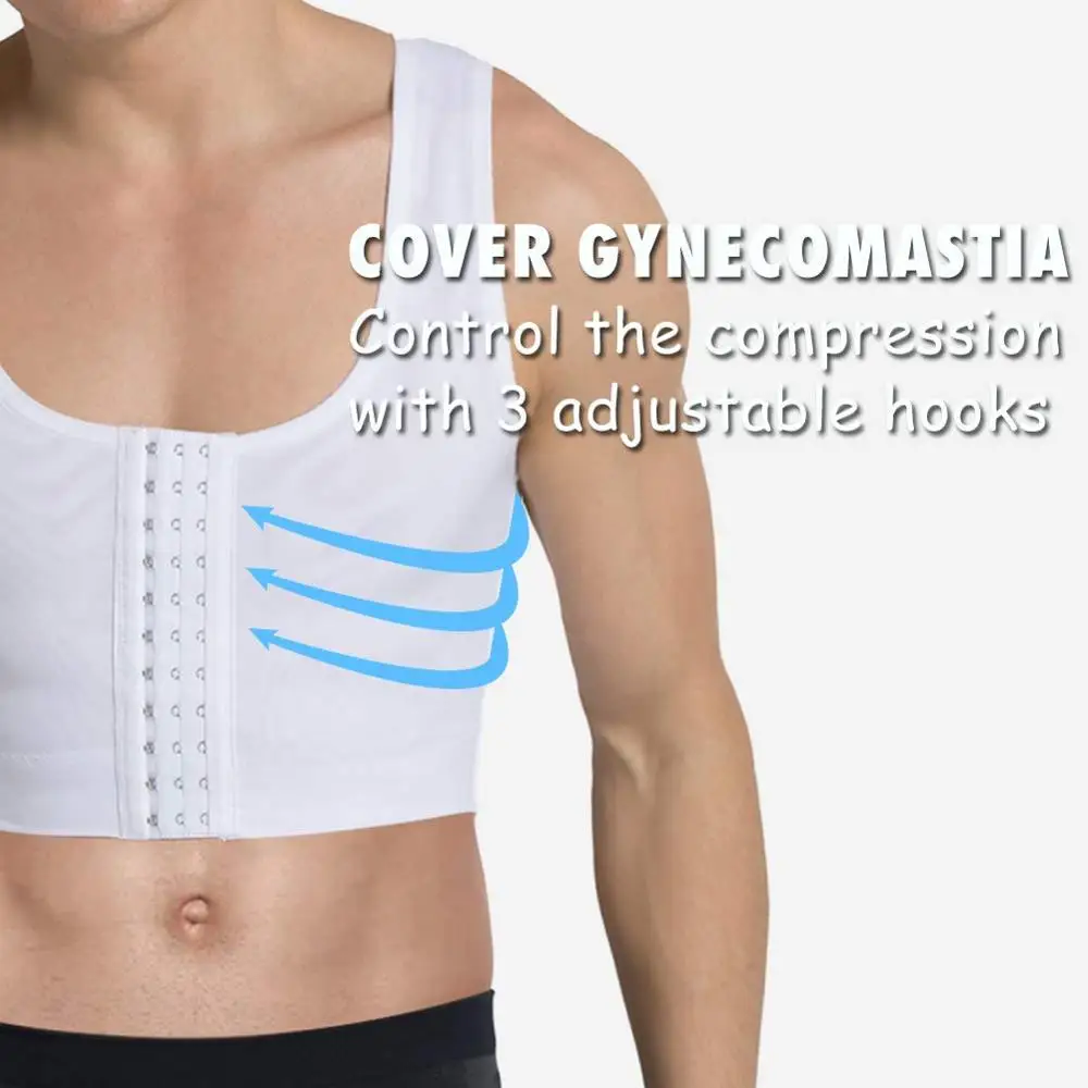 MASS21Men Shapewear Control Gynecomastia Body Shaper Vest Tops Sexy Men Posture Corrector Compression Shirt Chest Trainer Corset