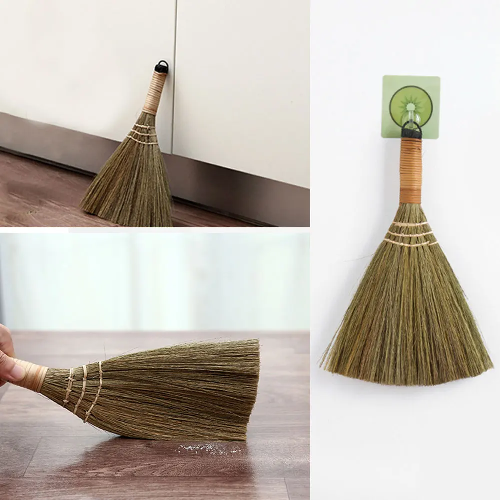 Floor Cleaning Sweeping Soft Durable Useful Handmade Straw Braided Retro Vintage Broom No Static Housekeeping Tool Home Use Floor Cleaning Sweeping Soft Durable Useful Handmade Straw Braided Retro Vintage Broom No Static Housekeeping Tool Home Use