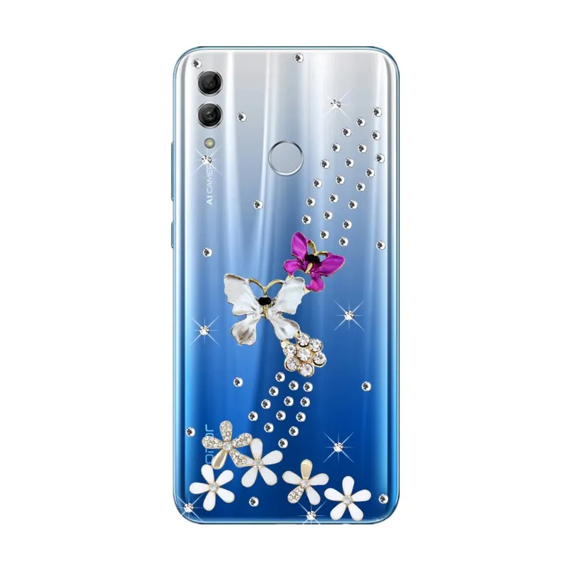 Роскошный чехол со стразами и кристаллами для Huawei honor 8C 8X 8A 10 lite 9 7C 7A pro 6C V20 V10 View
