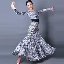 Бальные платья для танцев, женские костюмы для танго вальса с длинным рукавом, женские костюмы для бальных танцев W12028