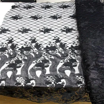 

High quality African Tulle lace fabric 2018 Fashionable Latest mesh lace fabric for graceful dress A767-1
