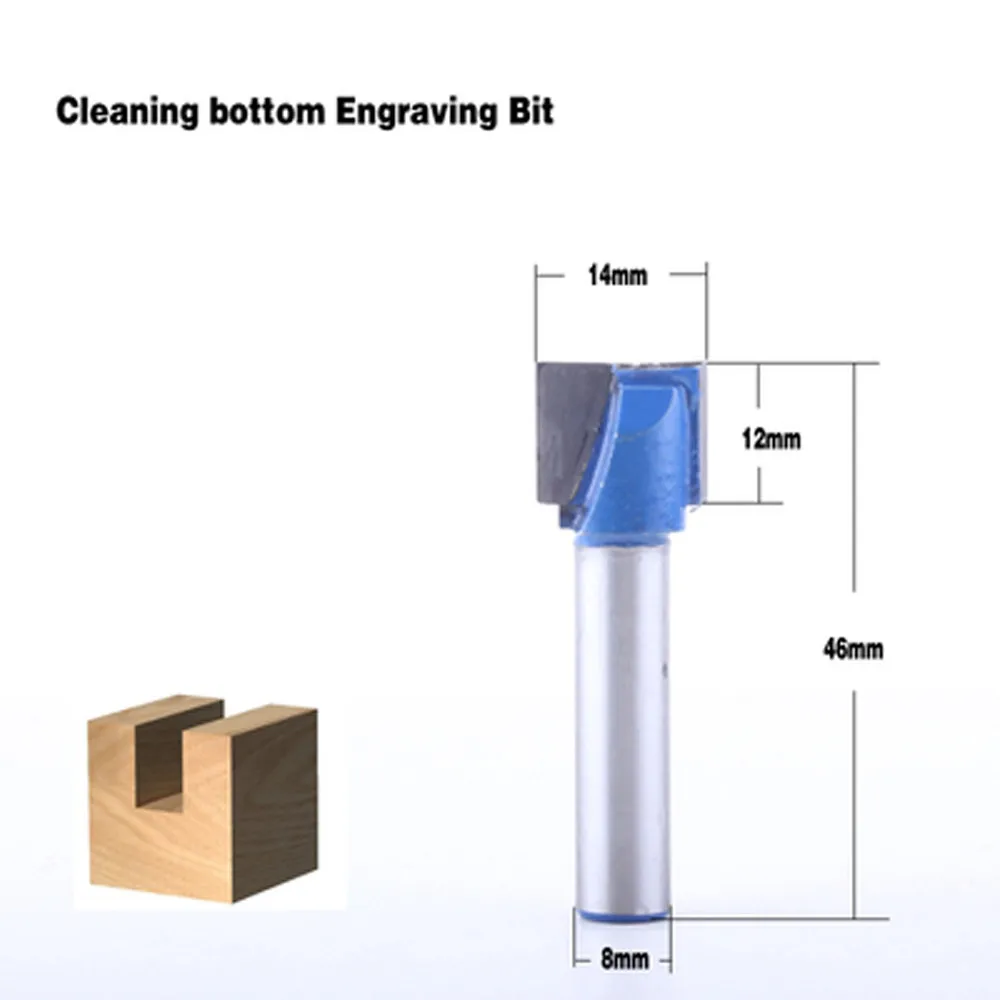 1 шт. 8 мм хвостовик очистки нижней гравировки бит твердосплавные фреза Деревообрабатывающие инструменты ЧПУ фреза Концевая фреза для дерева