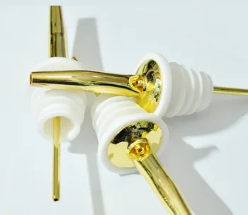 

200pcs New arrival gold color stainless steel bottle caps liquor spirit wine pourer wine bottle stopper wen6454
