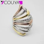 New Fashion Rings For Women Screw pattern Rings 316L Stainless Steel& Metal Silver Ring Women Jewelry K10026