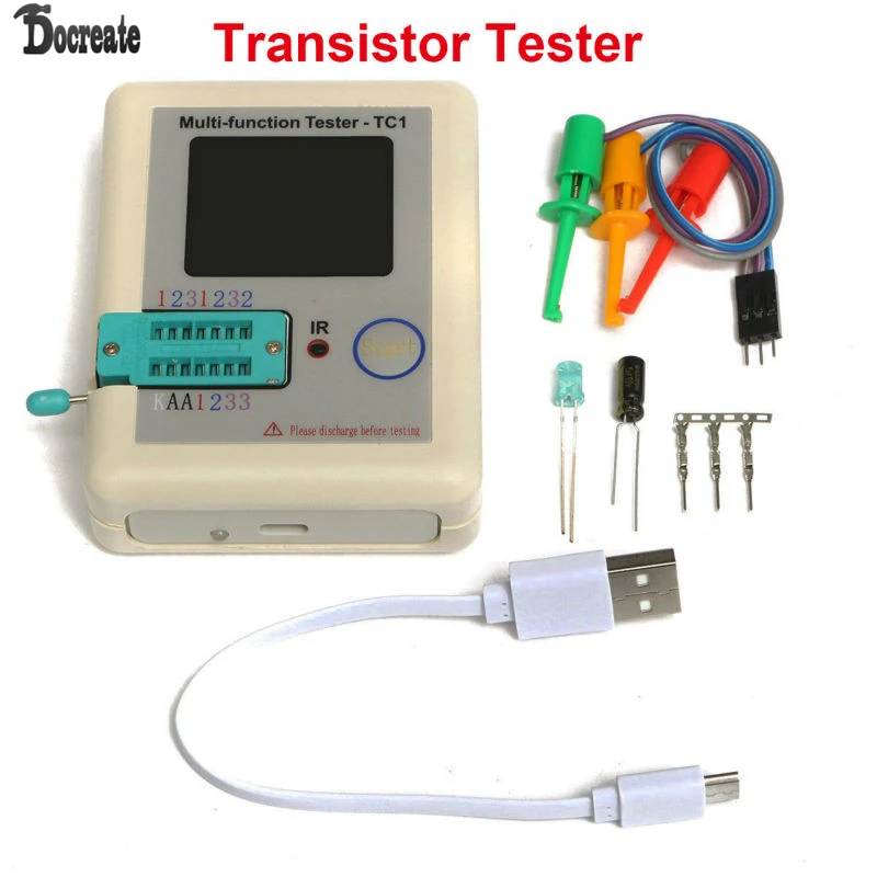 Тестер транзисторов TFT диодный триодный измеритель емкости LCR ESR NPN PNP MOSFET TC1 3 5