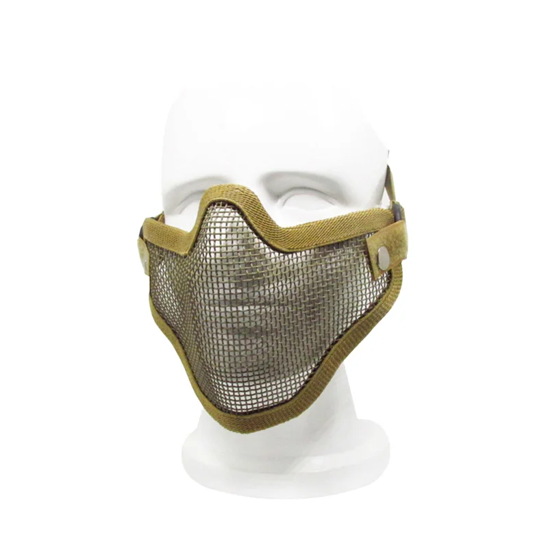 

Wholesale Men Women Adjustable Half Face Tactical Metal Mesh Protective Mask Outdoor Sports Cycling Hunting Safety Supplies
