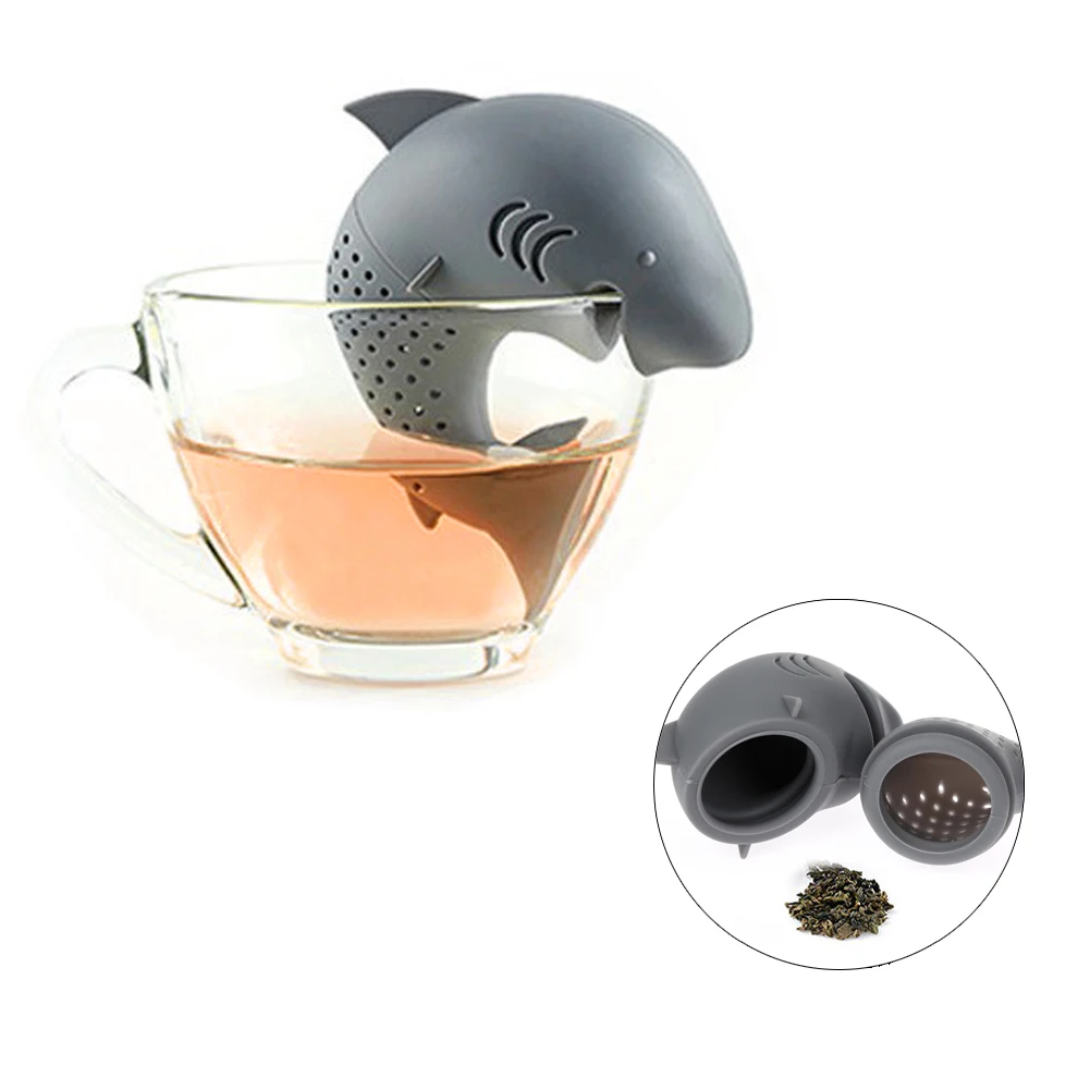 Silicone Shark Tea Infuser Soft Loose Tea Leaf Strainer Herbal Spice