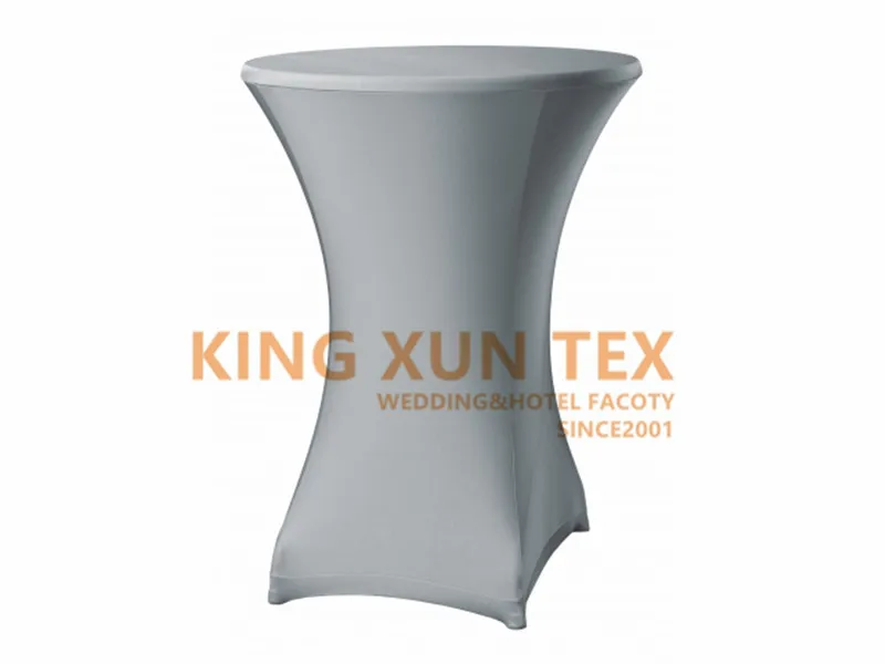 عالية أعلى طاولة مشروبات غطاء دنة ليكرا الزفاف حزب مفارش طاولة جولة ل طاولات قابلة للطي