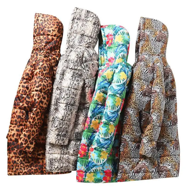 

2019 Spring Autumn Slim Snake Pattern Womens Jackets Coats Parkas Women's Parkas Female Coat For Women Plus Size