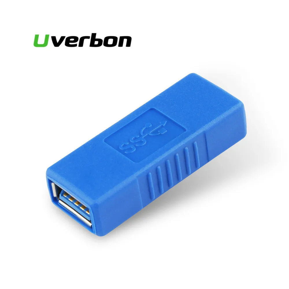

Uverbon Fast Speed USB3.0 Type A Female to Female Adapter Converter Extension Plug Connector USB 3.0 AF To AF Connector Plugs