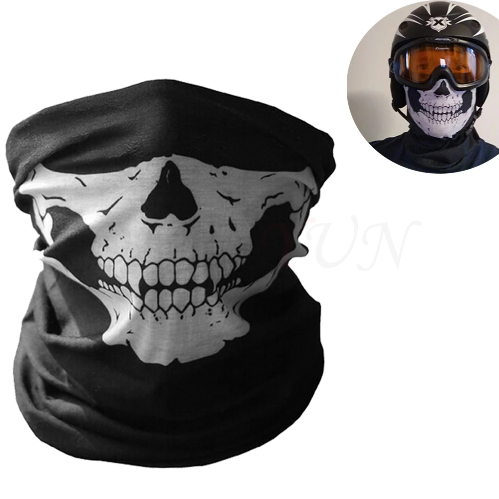 Face Sun Mask Skeletion Ghost Skull Headwear Cycle Balaclava Scraf UV Outdoor