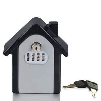 

Best selling metal wall-mounted storage box storage box key security door lock with key with 4 password combination safe safe