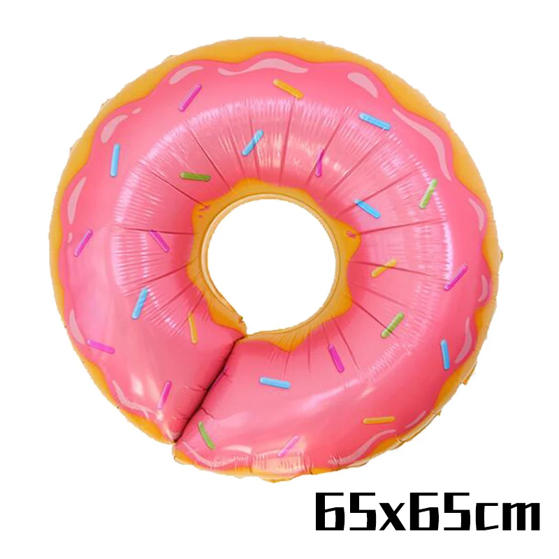 Вечерние пончики для девочек, украшения на день рождения, Пончик, воздушный шар, баннеры, тарелки, чашка 16th, подарок на свадьбу - Цвет: Pink Donut Balloon